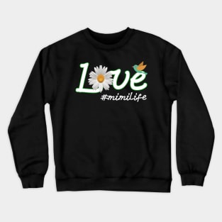 Love mimilife One Another Bird Daisy Flower Peace Crewneck Sweatshirt